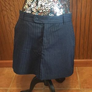 Tommy Jeans navy pinstriped skirt with pockets